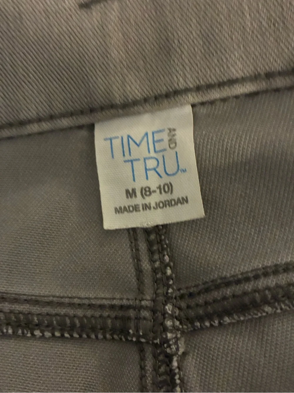 Time and Tru Women's Skinny Jeans in Light Gray